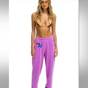 Aviator Nation neon purple sweatpants